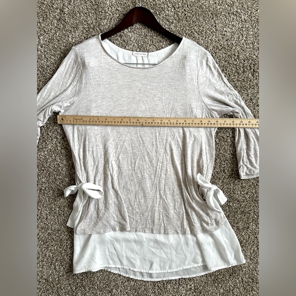Pebble & Stone Anthropologie Layered Side-Tie Tunic Top Women’s Size XL Casual - Picture 14 of 15